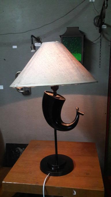 Brass whale tail lamp Item Code BWTL18 size high 55 cm. shade 36 x h 26 x 10 cm.
