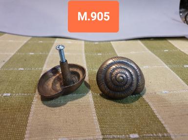 Knob Shell brass handle Item Code M.905 size wide 52 mm.x 41 mm high 32 mm.