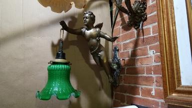 Cupid brass wall lamp Item Code. AT21C size long 10.5'' (cupid body)