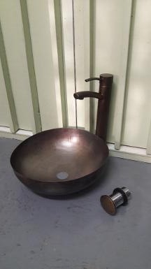 Brass sink item code BSS18 size wide 35 cm.faucet 2" price per set