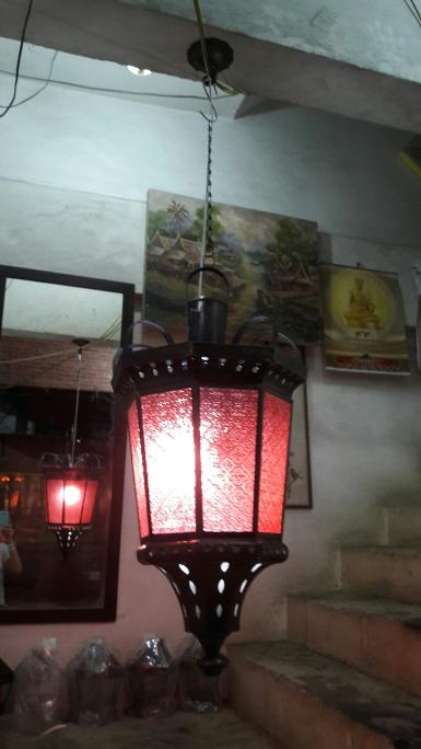 Morocco Lamp brass Item Code MRC18AA size high 75 cm wide 35 cm.