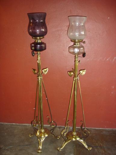 Floor Lamp brass material with glass Item Code FL09L