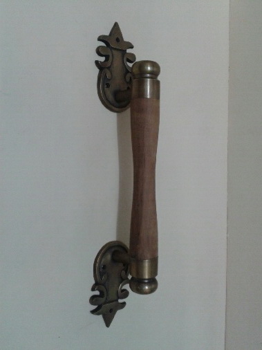 ฺฺBrass Door Handle Code AC.014 Long 430mm. wide 40 mm.