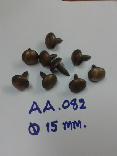 Brass Nail Code AA.082 size D: 15 mm.