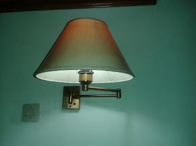 Wall Lamp Code BL201 Brass with cloth shade