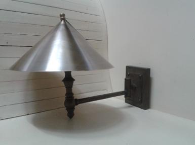 Brass wall lamp code WL400A size shade wide 24 cm. deep 25 cm.