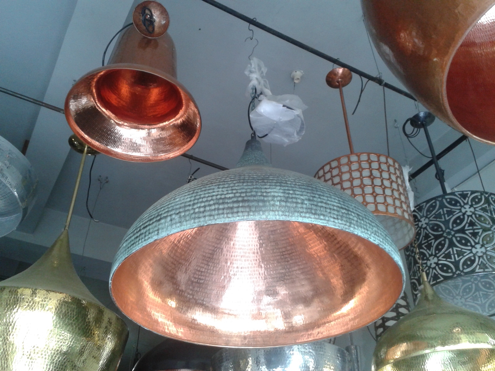 Copper lamp code CPL001 size lamp shade wide 30 cm.
