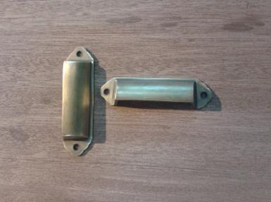 Brass handle code I.051 price/each size L: 69 mm. W: 22 mm.