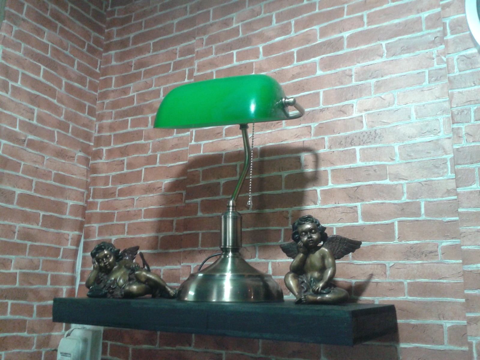Desk lamp code DL002 size high 37 cm. Shade  22.4 cm. Wide 13.5 cm.