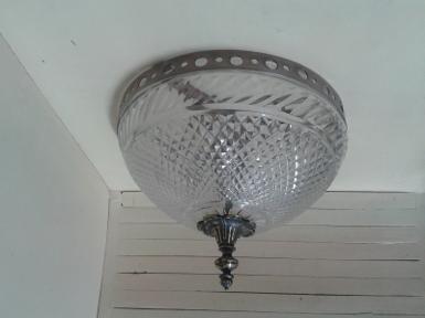 Pendant Lamp material is brass with glass code PDL001 D: 12 '' high 23 cm