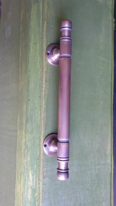 Brass Door Handle Item code C.004A size long 250 mm.wide 36 mm.high 32 mm.
