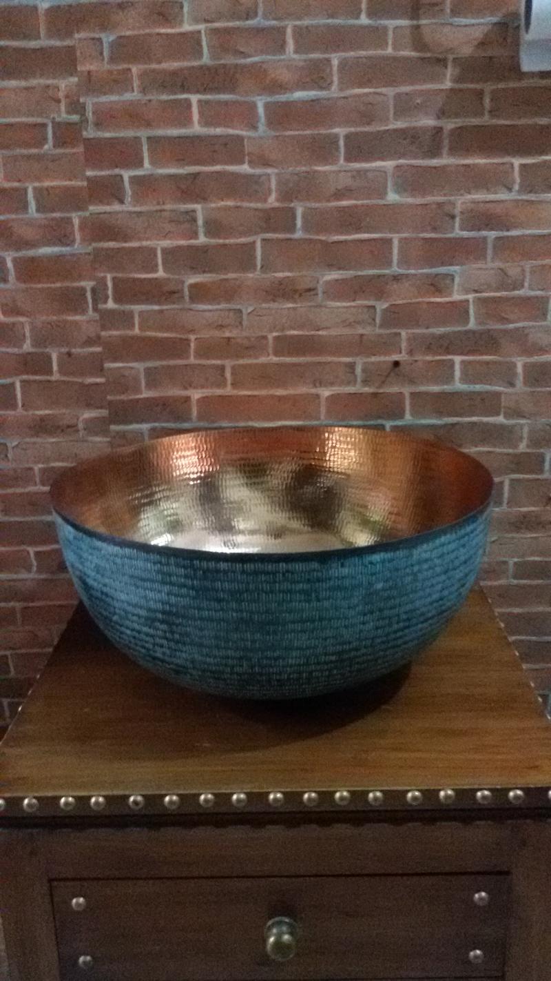 Copper Sink code CPS11A size wide 39 cm.high 18 cm.