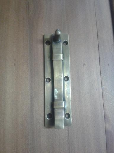 Brass Door Lock Item code W.003B size long 120 mm wide 35 mm.