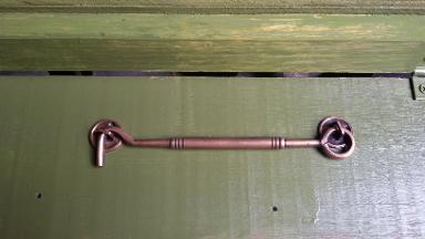 Brass Door Lock Item code AB.004 size long 207 mm. wide 26 mm.