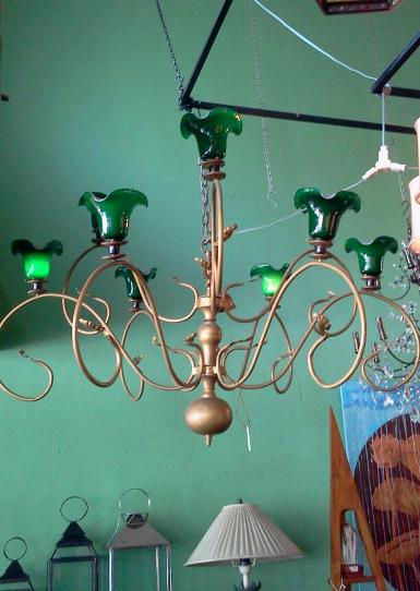 Hanging Lamp material is brass with iron Item code HGL11R size wide 150 cm.high 120 cm.