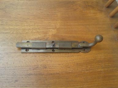 Brass door lock Item code W.007S size long 165 mm.wide 31 mm.