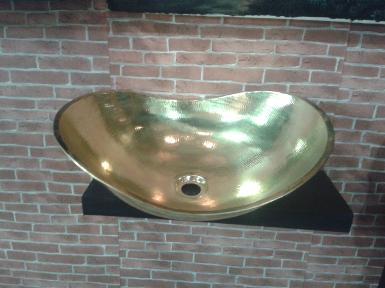 Brass sink code BS.001C size  50 x 39.5 cm.