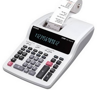 CALCULATOR กระดาษขนาดใหญ่ Casio DR120TM สีขาว 