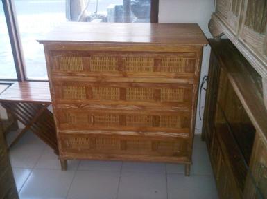 Cabinet 009A Teak wood with bemboo