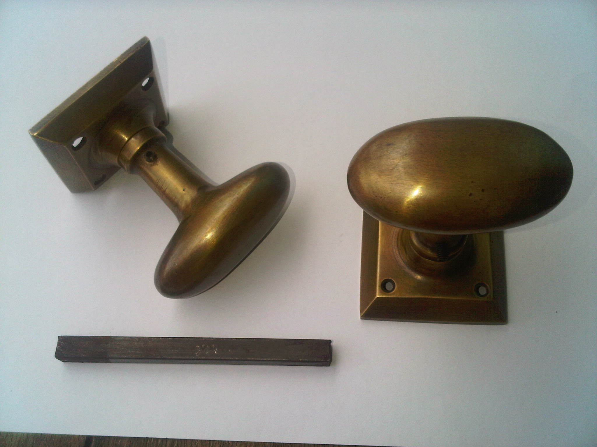 Brass door lock code W.064H size 48 x 48 mm high 58 mm.
