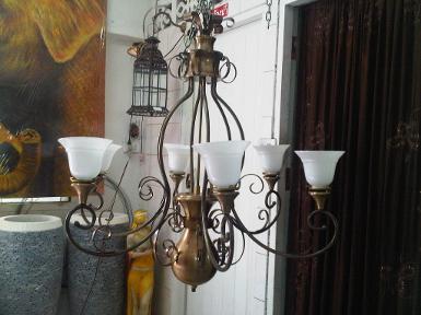 Chandelier material brass with glass Item Code CHL.001D size wide 800 mm. high 1000 mm.