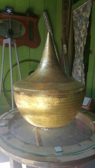 Brass hanging lamp in antique color inside brass shiny Item Code BHGL09 size w 300 mm.h 400 mm(body)