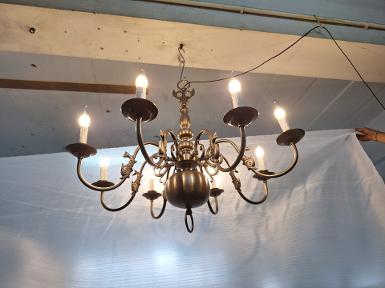 Hanging Lamp brass 8 arm Item Code ATL8F size wide 85 cm high 90 cm can be longer