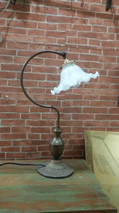 Brass Table Lamp with glass Item Code TBL09AA size high 49 cm.