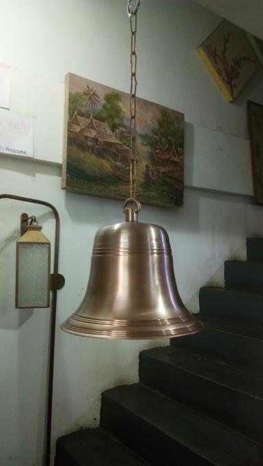 Brass Hanging Lamp Bell Shape Item Code BELL LAMP .18 size wide 200 mm.long with chain available 