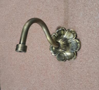 FOUNTAIN WALL BRASS METERAIL ITEM CODE FTW18A SIZE wide 73 mm. Pipe 9 mm.deep 12 cm.