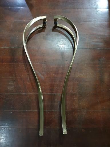 Brass Door Handle of Thailand .Item code AC1T9 size long 1000 mm. handle wide 25 mm thickness 9 mm.