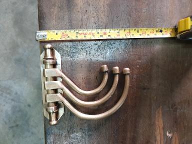 Brass Hook Item Code HOOK303 size deep 112 mm. plate 25 x 100 mm.