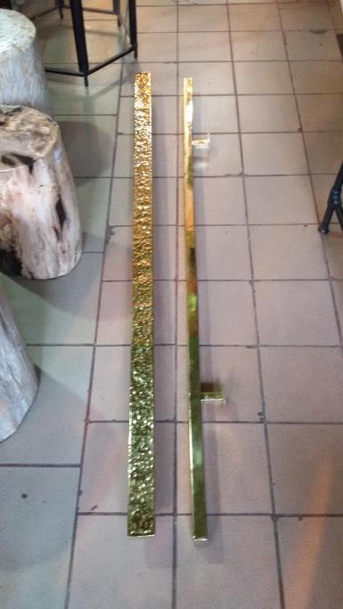 Lai Hammered Brass Handle price/each Item Code HMMP18 size wide 65 mm. long 2000 mm.