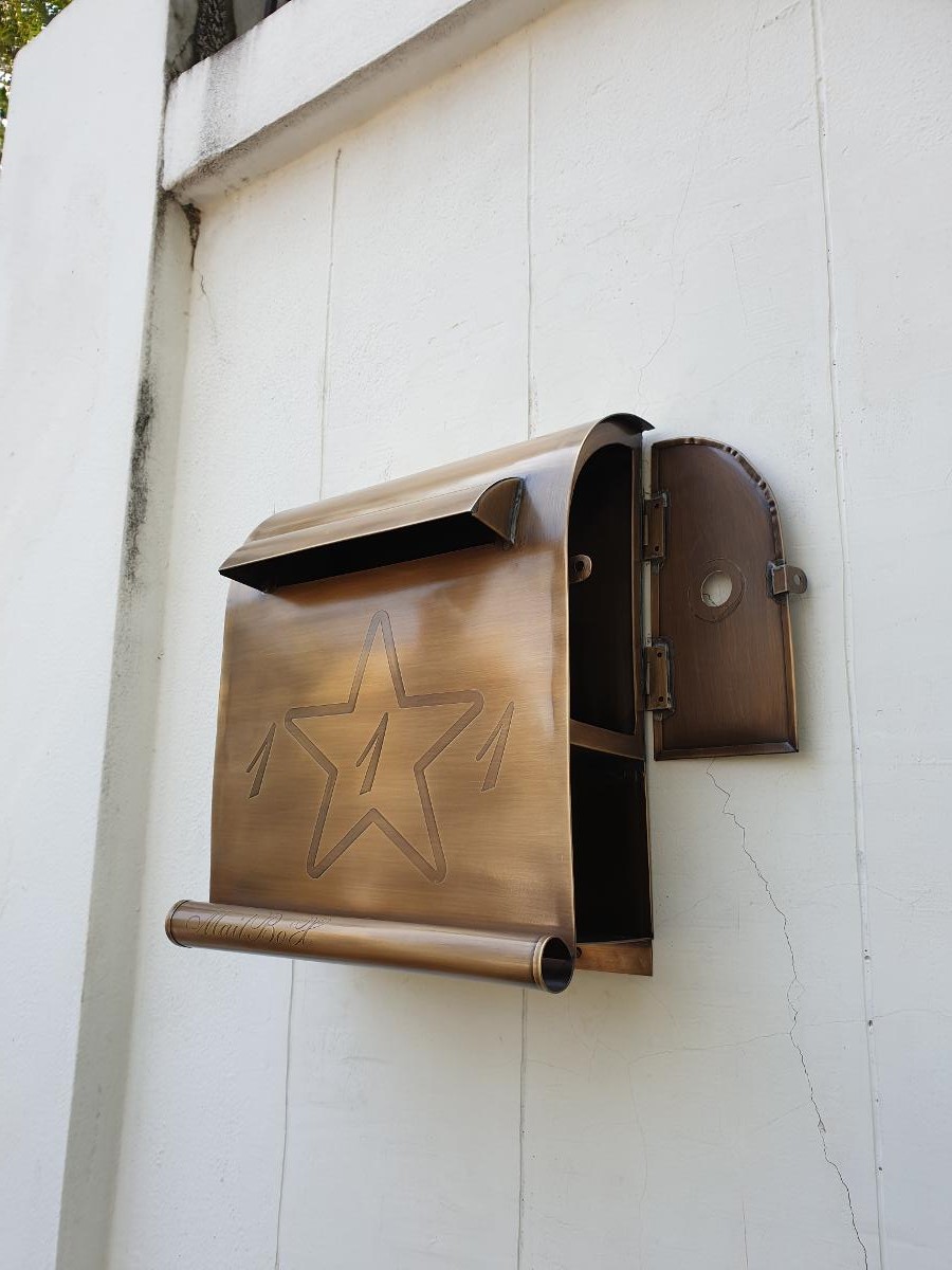Mail box material is brass.we make to order and make to design