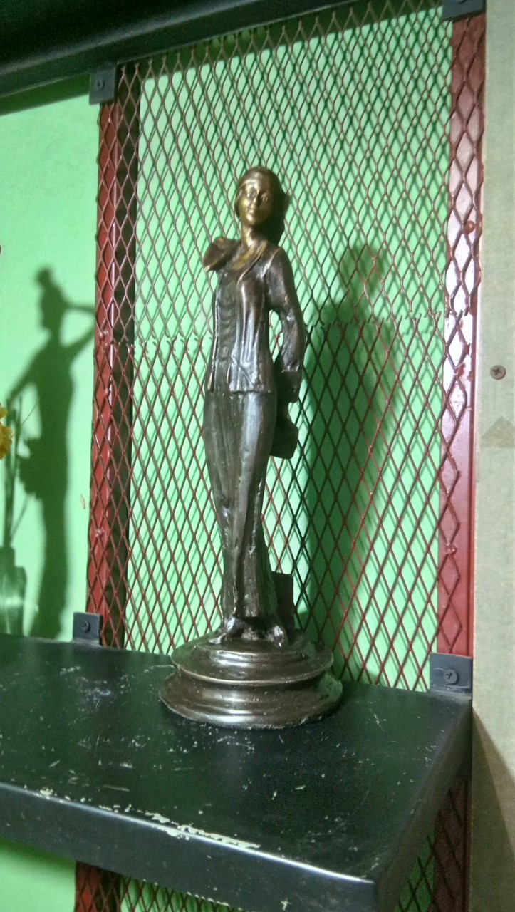 Brass statue Lady fashion Item Code LADY S18  size high 305 mm. base 105 mm.