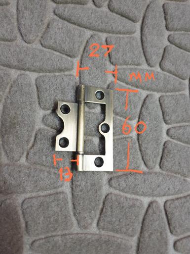 Brass hinge Item Code V015AS size long 60 mm.Thickness 2 mm.