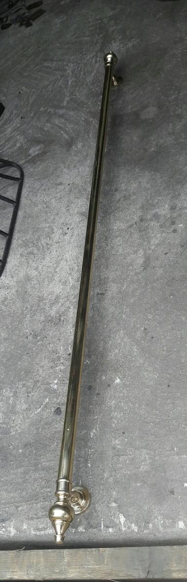 Brass Door Handle AC.070B size long 150 cm. pipe 32 mm. base 50 mm.