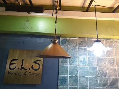 Brass hanging lamp Item Code long 50 cm. brass shade 11'' 