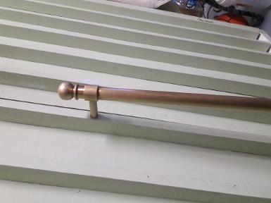 Brass door handle Item Code C04N19 size long 80 cm. Pipe 25 mm.