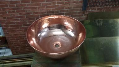 Copper sink code CPS004 size wide 50 cm. high 20 cm.