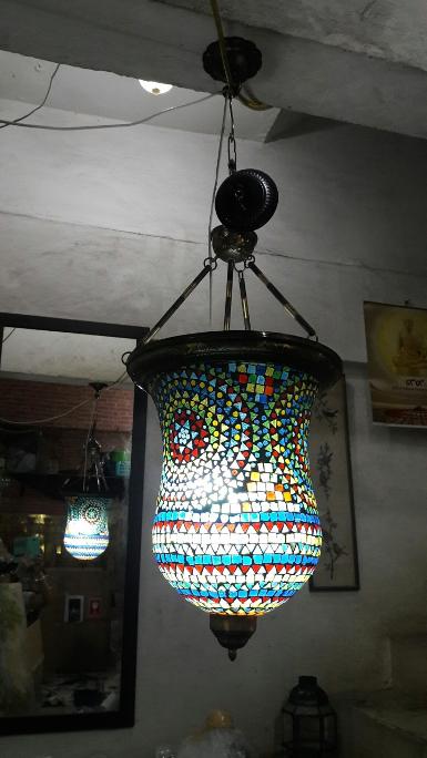 Morocco Lamp brass Item Code MRC18AL size high 40 cm. not include chain wide 32 cm.
