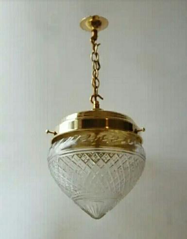 ็Hanging Lamp brass with cut glass Item Code ELS016H Item coming soon
