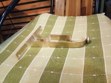 Curtain holder brass Item CTH.20 size deep 197 mm.plate 200 x 25 mm.thick 3 mm.