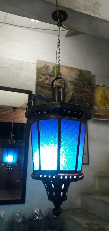Morocco Lamp brass Item Code MRC18AB size high 75 cm wide 35 cm.