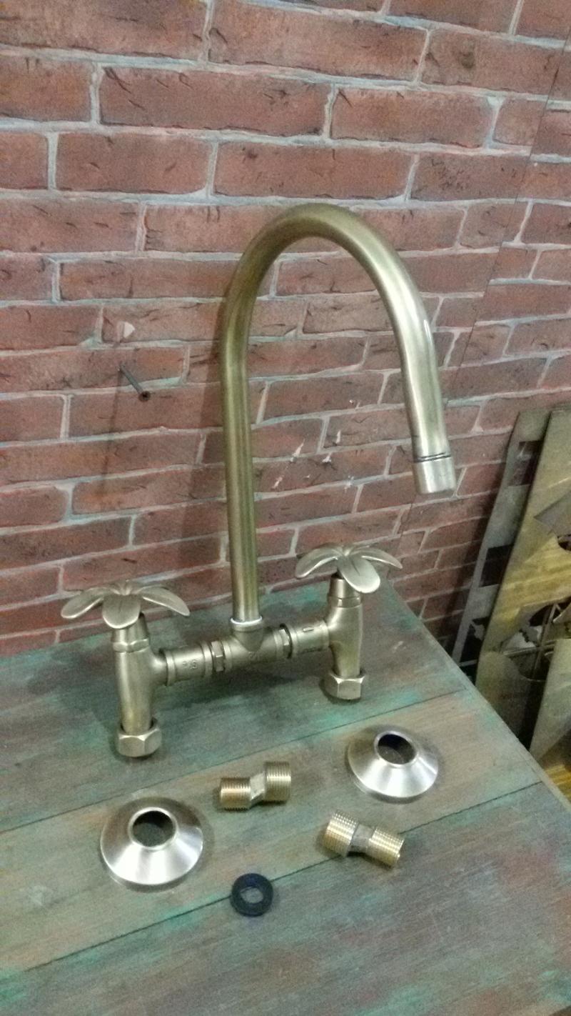 Faucet  Brass Item Code FCB01P size wide wide 19 cm. long 36 cm.