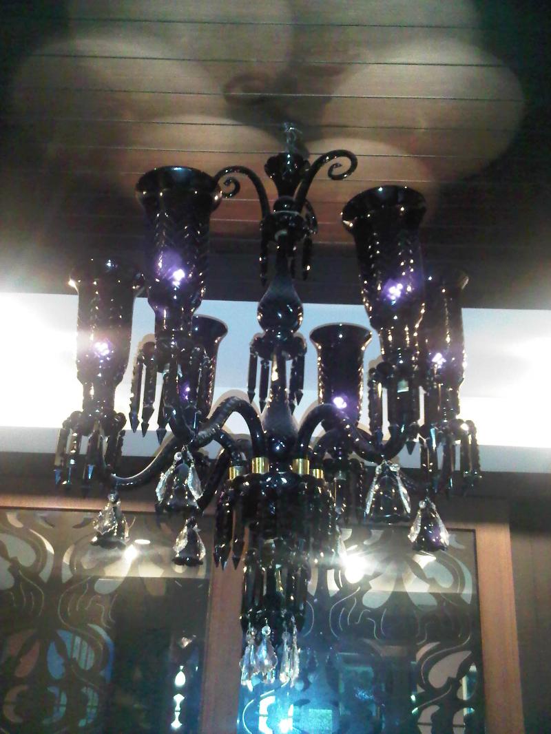 Chandelier Lamp Code AT80I  cut glass 6 arm