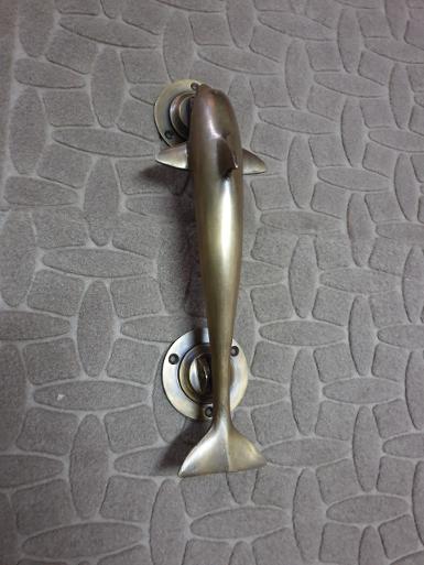 Dolphin Brass Handle Item Code DOLPHIN 018 size long 270 mm.base 60 mm.high 75 mm.