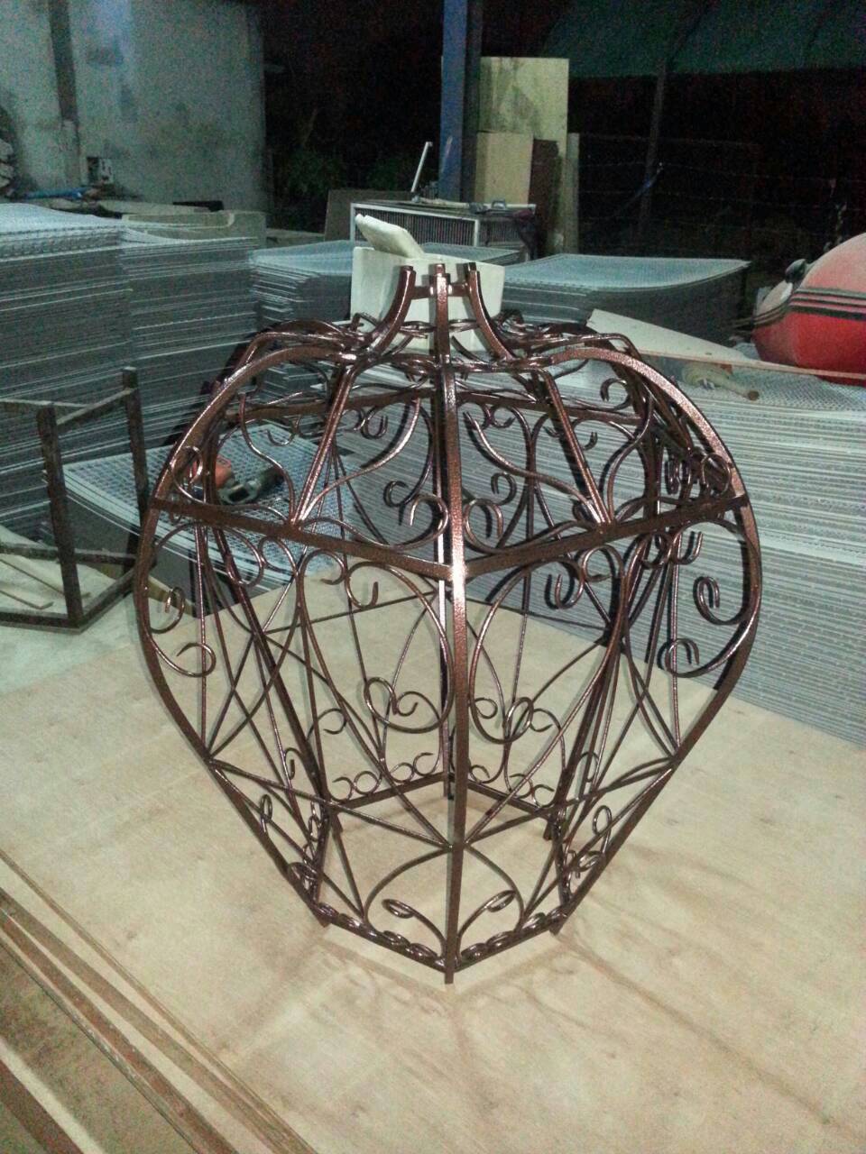 IRON  CURVED LAMP Item code IRL50 size long 90 cm. wide 69 cm. (only body)