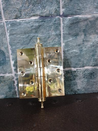 Brass hinge Item Code VMR45size wide 95 mm.L 100 mm Thick 4.5 mm.stick L:140 mm.