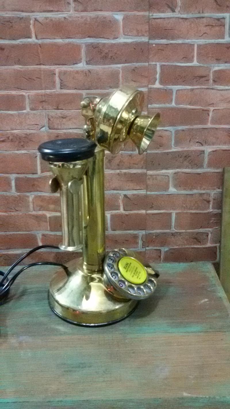 Classic telephone brass Item Code CTP09 size high 29 cm. wide 13 cm.